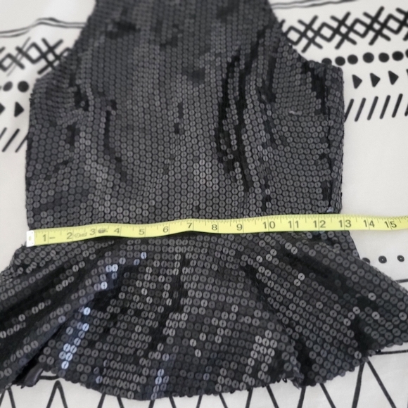 Guess by Marciano Women's Sequin Black Peplum Top Size  XS - Picture 7 of 10